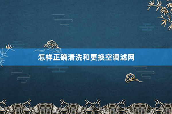 怎样正确清洗和更换空调滤网